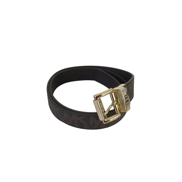 *Michael Kors Reversible Belt Signature Two Tone LOGO and Solid Brown - Picture 1 of 5